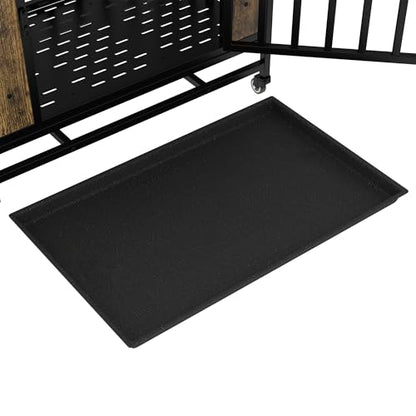 Farmhouse Dog Crate Furniture, 32.5 Inch Wooden Dog Kennel with Removable Tray, view 5