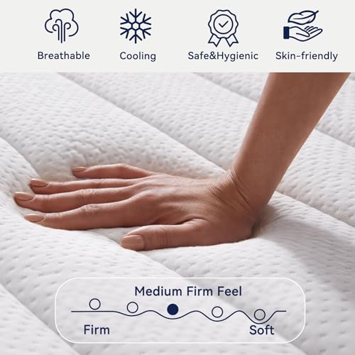 Upgraded Luxury 18 Inch King Size Hybrid Mattress in a Box, Medium Firm, view 7