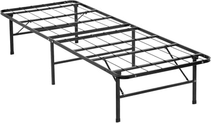 | Foldable Twin Size Bed Frame | Metal | Heavy Duty Steel Slats, view 2