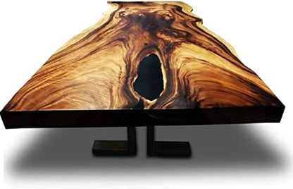 Personalized Large EPOXY Table, Resin Dining Table for 2, 4, 6, 8 River Table Top, Wood Epoxy Coffee Table Top, Living Room Table (Without Stand, 60 x 30inches)