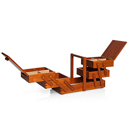612551 Nähkasten aus dunklem Holz, Workers, Dark Wood, Brown, L