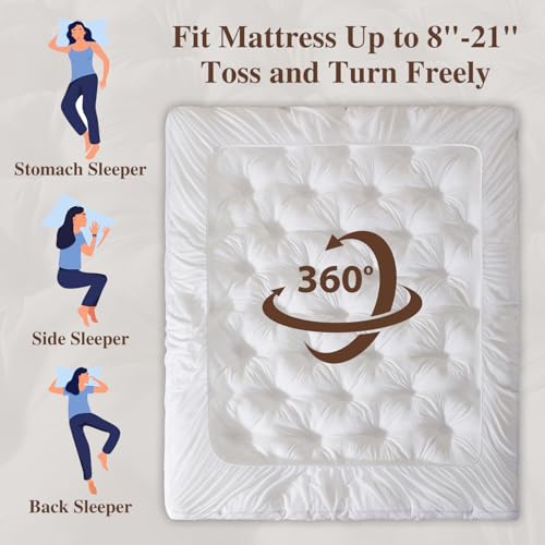 5 Inch Memory Foam Mattress Topper (Queen, 60x80),Deep Pocket, view 7