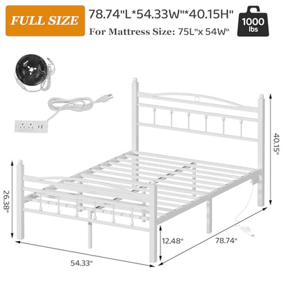 Full Size Bed Frame with Headboard, view 3