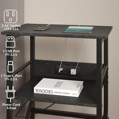 Record Player Stand with Charging Station, view 6