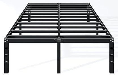 12 Inch Full Bed Frame, Under Bed Storage, Black, view 2