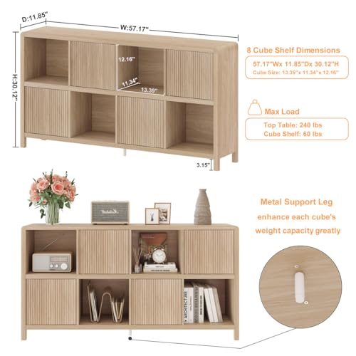 8 Cube Storage Organizer Bookshelf with Storage, view 3