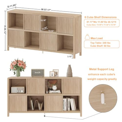 8 Cube Storage Organizer Bookshelf with Storage, view 3