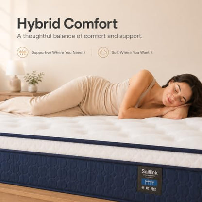 14" Queen Hybrid Mattress in a Box, Luxury Hotel Bed, view 4