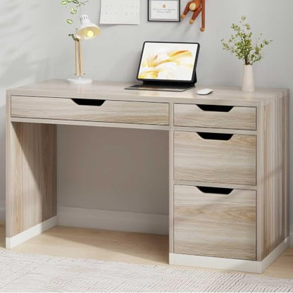 48 Inch Computer Desk with 4 Drawers, Natural Oak, view 4