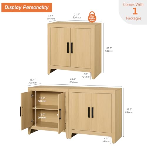 Farmhouse TV Stand for TVs up to 65 Inch, view 4