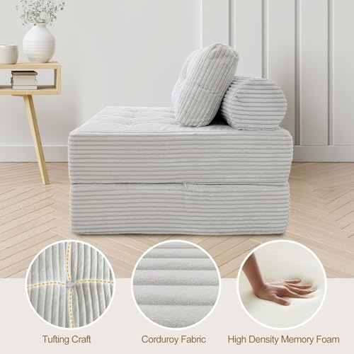 Memory Foam Folding Sofa Bed, Versatile Convertible Sleeper Chair