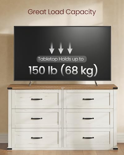 Modern 6-Drawer Dresser, Clothes Storage Cabinet, view 6
