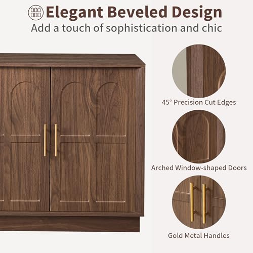 66.5" Sideboard Buffet Cabinet with Storage, Modern Credenza, view 5