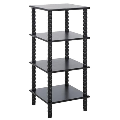 SAFAVIEH Home Collection Dilyn Matte Black 4-Tier Shelving Unit Etagere Bookshelf