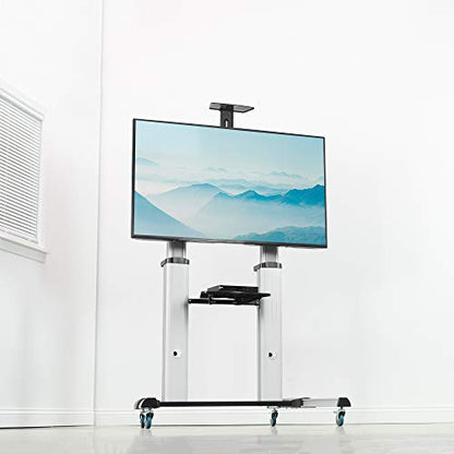 VIVO Ultra Heavy Duty Mobile 32 to 100 inch TV Stand for Flat Screens, Adjustable, Rolling TV Cart Mount with Wheels STAND-TV22S