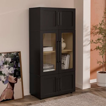 32 Inch Modular Sideboard Storage Cabinet with Soft-Close Doors, view 5
