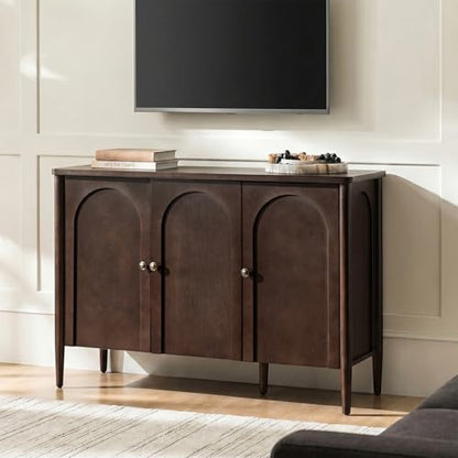47" Arched Sideboard Buffet Cabinet with Storage, Auburn, view 5