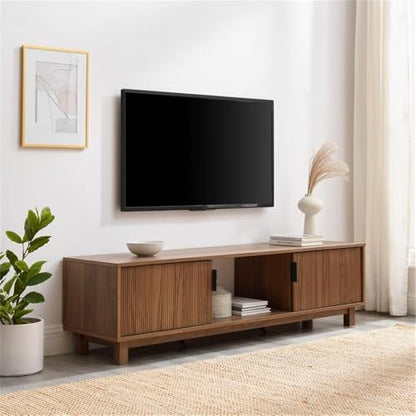 Arundo Fluted TV Stand for TVs up to 65 Inches, 58" TV Stand, Mocha