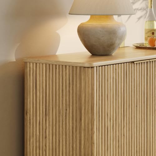 63" Fluted Sideboard Buffet Cabinet with Storage, view 7