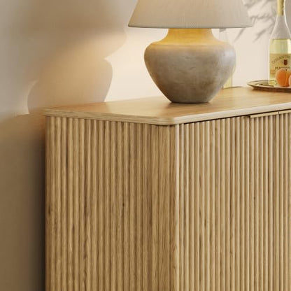 63" Fluted Sideboard Buffet Cabinet with Storage, view 7