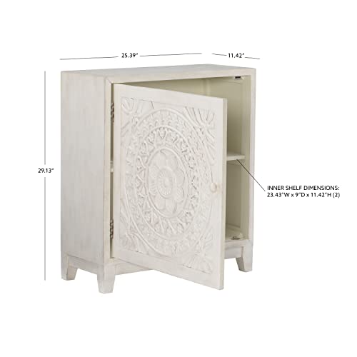 Powell Furniture Grace, Antique White Cabinet