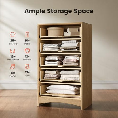 Modern Fluted Oak Dresser with Rounded Corners and Slides, view 6