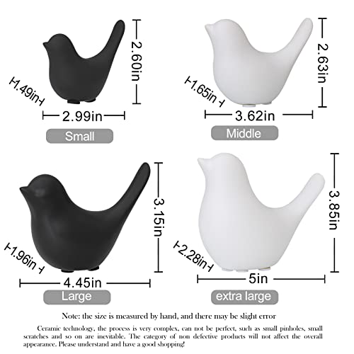 Small Birds Statues Black Modern Farmhouse Decor Deals, Farmhouse Decor for Kitchen Counter, Bathroom Shelf, Living Room, Office Sculpture, Knick Knacks for Shelves