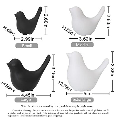 Small Birds Statues Black Modern Farmhouse Decor Deals, Farmhouse Decor for Kitchen Counter, Bathroom Shelf, Living Room, Office Sculpture, Knick Knacks for Shelves