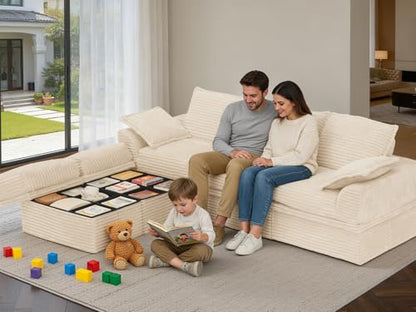 Modular Cloud Couch with Storage and Ottoman for Living Room, view 3