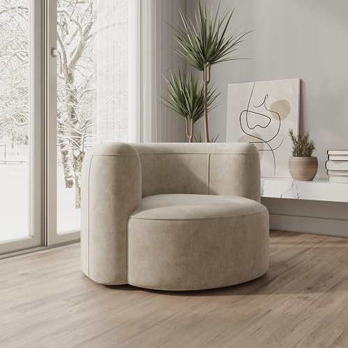 Mellow Tight Curved Back Accent Chairs Set of 2, Velvet Sofa