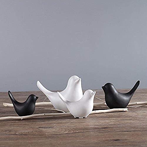 Small Birds Statues Black Modern Farmhouse Decor Deals, Farmhouse Decor for Kitchen Counter, Bathroom Shelf, Living Room, Office Sculpture, Knick Knacks for Shelves