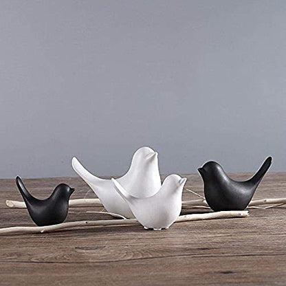 Small Birds Statues Black Modern Farmhouse Decor Deals, Farmhouse Decor for Kitchen Counter, Bathroom Shelf, Living Room, Office Sculpture, Knick Knacks for Shelves
