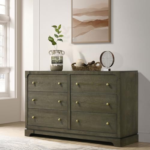 Dark 6 Drawer Dresser Cabinet, view 2