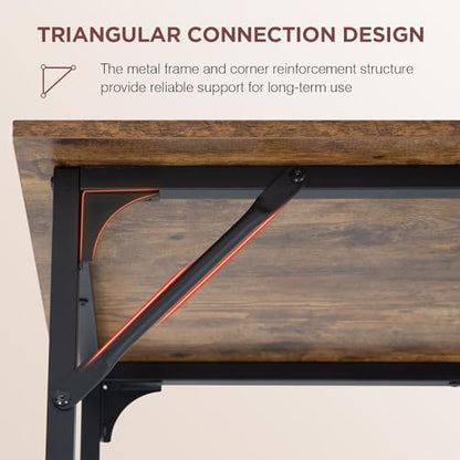 PayLessHere | 39 Inch Computer Desk | Brown | Sturdy Office Desk, view 7