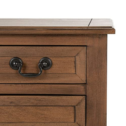 SAFAVIEH Furniture - Primrose 3-Drawer Console Table - Brown - Solid Wood - Farmhouse Classic Design - Ideal for Entryway, Living Room, Hallway, 23.5" W x 13" D x 29.5" H (CNS5707C)