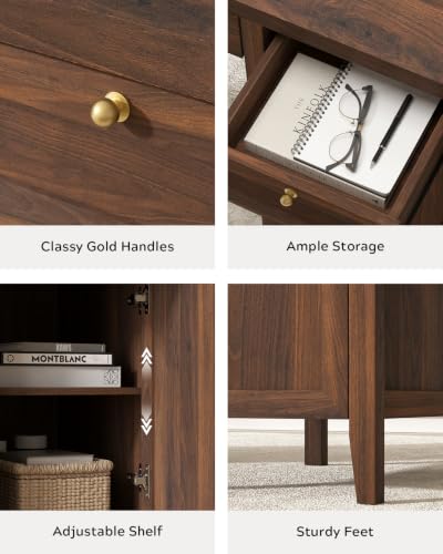 52" Large Executive Desk with Drawers, view 5