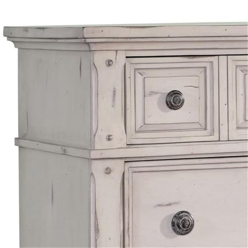 Sedona Antique White Wood 3-Drawer Nightstand