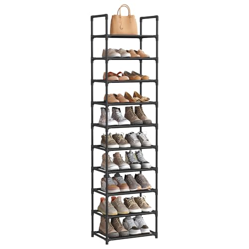 Shoe Rack, 10-Tier Shoe Shelf, Shoe Storage Organizer, view 2