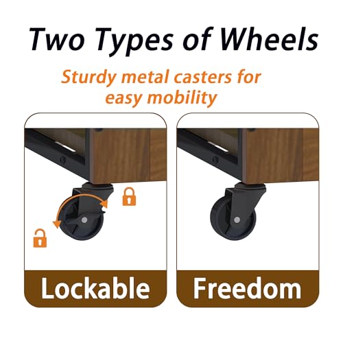Dog Crate Furniture with Wheels for Small Dogs, view 6