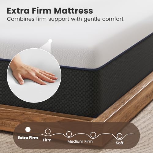 King Size Mattress Extra Firm, 14 Inch Gel Memory Foam Mattress King, view 5