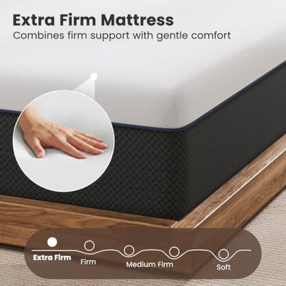 King Size Mattress Extra Firm, 14 Inch Gel Memory Foam Mattress King, view 5