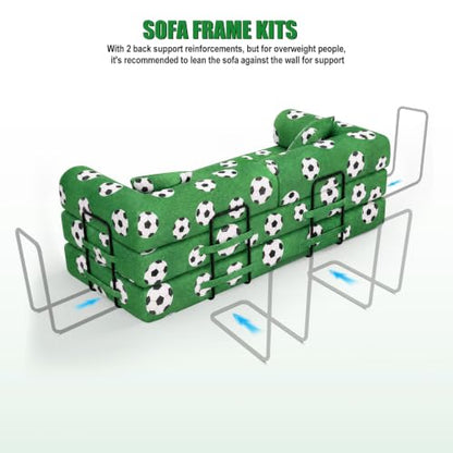 5-in-1 Convertible Sofa Bed 79" Boneless Couch Loveseat for Small Space, view 8