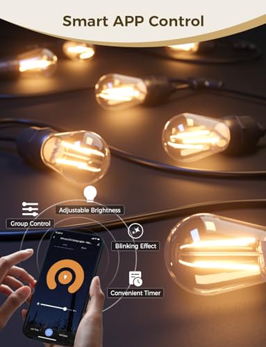XMCOSY+ Smart Outdoor String Lights, 98Ft LED Patio Lights Waterproof IP65, view 3