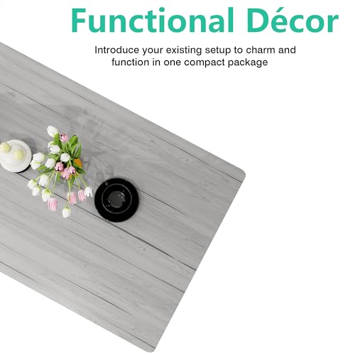 Farmhouse Coffee Table Rectangular Center Table for Living Room Table Wooden Tabletop with Metal Frame,Mid Century Modern Design,Easy Assembly,Wood Coffee Table,Grey