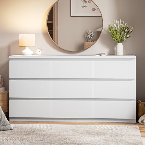 Modern 9 Drawer Dresser for Bedroom, Simply Chest of Drawers, view 4