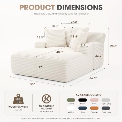 67" Chaise Lounge Chair Indoor, view 3