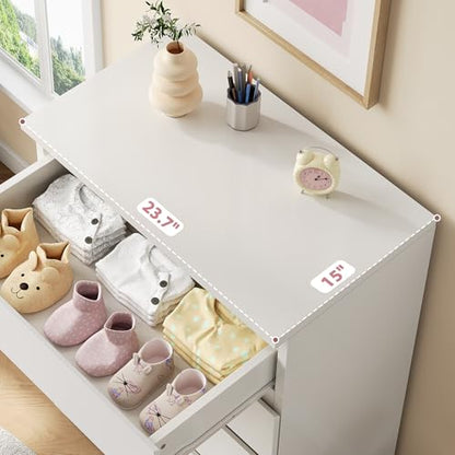 5 Drawer Dresser for Bedroom, White Dresser Chest of Drawers, view 4