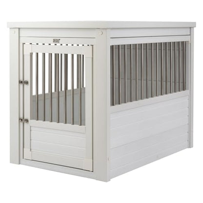 New Age Pet ecoFLEX Pet Crate/End Table, Antique White, Large, view 2