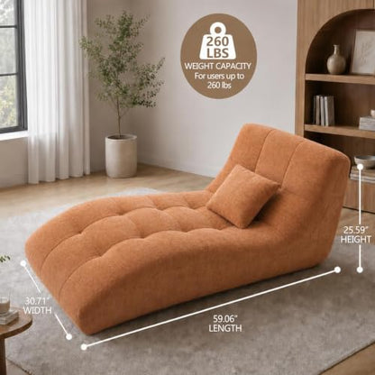 Chaise Lounge Chair Boneless Sofa Curved Floor Recliner Sofa Bed, view 3