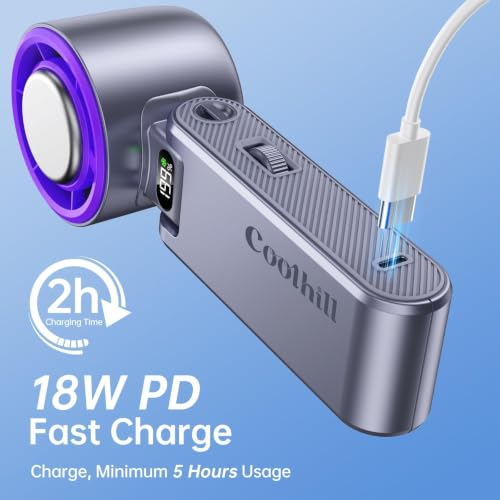 Pro Handheld Portable fan with Turbo Cooling, Speed(1-199) 5500mAh, view 7